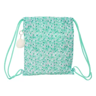 Safta Cuore Saco Plano - Bolsillo Interior con Cremallera - Cierre con Cordones - 5L - 350x10x400mm - Color Turquesa