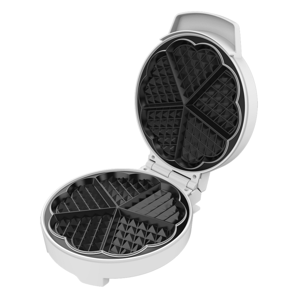 Cecotec Fun Gofrestone Gofrera - Potencia de 1000W - Revestimiento Antiadherente - Placa Circular de 19cm - Indicador Luminoso - Material en Acero Inoxidable - Base Antideslizante - Color Bl