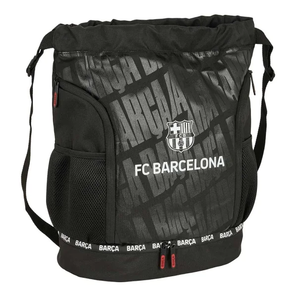 Safta F.C.Barcelona Saco Mochila - Bolsillo Interior con Cremallera - Bolsillos Laterales - Hombreras Ajustables - 21.93L - 340x150x430mm - Color Negro