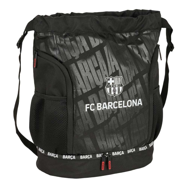 Safta F.C.Barcelona Saco Mochila - Bolsillo Interior con Cremallera - Bolsillos Laterales - Hombreras Ajustables - 21.93L - 340x150x430mm - Color Negro