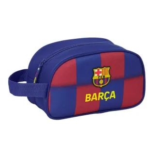 Safta F.C.Barcelona Neceser de 5L Portatodo - Adaptable a Carro - Asa de Mano - Cierre de Cremallera - 26x15x12cm - Color Rojo y Azul