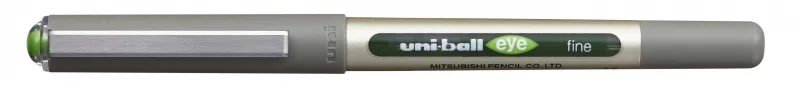 Uni-ball Eye Fine UB-157 Boligrafo de Tinta Liquida - Punta de Bola 0.7mm - Tinta Resistente al Agua y Luz - Sistema de Control de Tinta - Color Verde Claro · Pack de 12 uds.