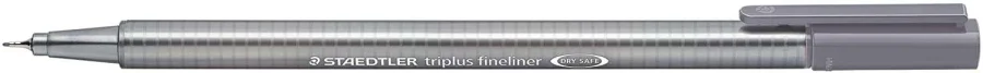 Staedtler Triplus Fineliner 334 Rotulador de Punta Fina - Trazo de 0.3mm - Tinta Base de Agua - Color Gris Paloma · Pack de 10 uds.