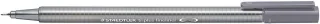 Staedtler Triplus Fineliner 334 Rotulador de Punta Fina - Trazo de 0.3mm - Tinta Base de Agua - Color Gris Paloma · Pack de 10 uds.