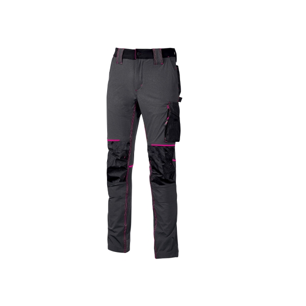 Upower Atom Lady Pantalon de Tejido U-4 - Talla 2XL - Maxima Movilidad, Repelente al Agua, Transpirable, Secado Rapido, Bolsillos Multifuncionales, Cintura Elastica, Proteccion DPI1 - Color