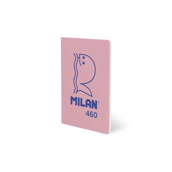 Milan 460 Since 1918 Libreta A5 Grapada - Hojas Blancas - 24 Hojas de 95g - Color Rosa
