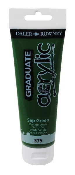 Daler Rowney Graduate Pintura Acrilica - Tubo de Plastico - 120ml - Color Verde Vejiga