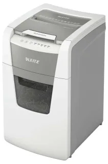 Leitz IQ 150 Autofeed P5 Destructora de Papel Automatica Micro Corte P-5 - Autoalimentacion 150 Hojas, Manual 6 Hojas - Papelera de 44L - Color Blanco