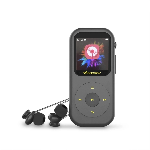 Energy Sistem Handy Reproductor MP4 - 16GB - Bluetooth 5.3 - Pantalla IPS LCD - Botones Tactiles - Radio FM - Grabadora de Voz con Microfono Integrado - Lector MicroSD Hasta 128GB - Color Gr