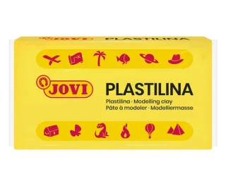 Jovi Caja de 30 Pastillas de Plastilina 50gr - Muy Moldeable - No Se Seca - sin Gluten - Libre de Alergenos - No Toxica - Color Amarillo
