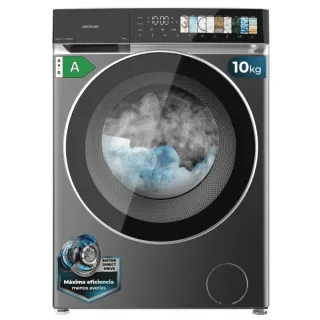 Cecotec Bolero DressCode 10970 Direct Drive Steel Lavadora de Carga Frontal - Capacidad 10kg - Velocidad 1400rpm - Puerta XXL - 11 Programas - Color Gris Oscuro
