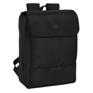 Safta Real Betis Balompie Premium Mochila para Portatil hasta 13.3" - Bolsillo Interior - Conector USB - Hombreras Acolchadas - Cinta para Maleta - Asa Superior - 290x120x390mm - Color Negro