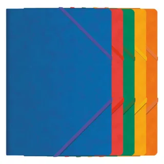 Dohe Carpeta de Gomas con Tres Solapas - Tamaño Folio - Fabricada en Cartulina de Primera Calidad - Plastificada - Cierre de Gomas Planas · Pack de 10 uds.