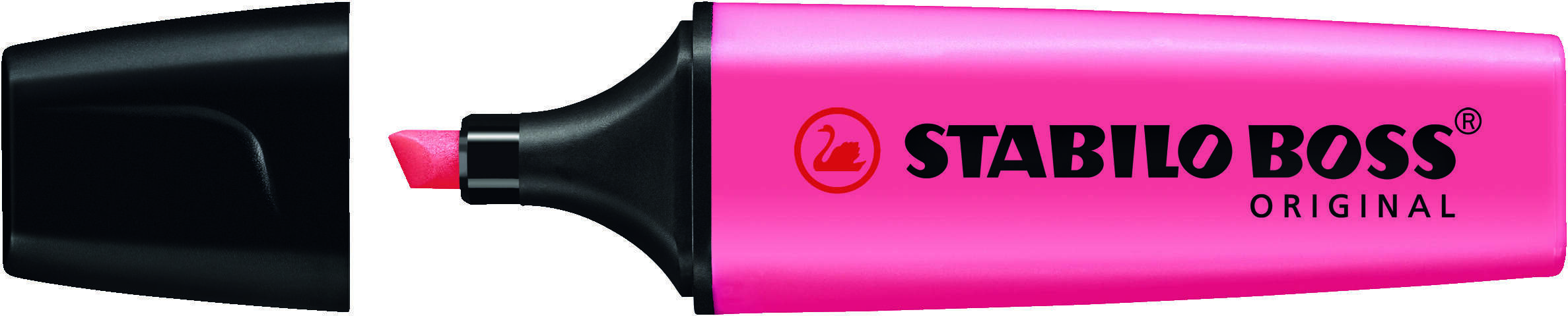 Stabilo Boss 70 Rotulador Marcador Fluorescente - Trazo entre 2 y 5mm - Recargable - Tinta con Base de Agua - Color Rosa Fluorescente · Pack de 10 uds.