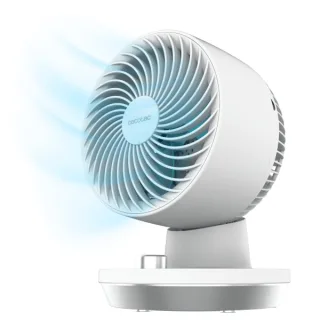 Cecotec EnergySilence 800 Cyclone Desk Ventilador de Sobremesa - Potencia de 45W - Diametro de 8" - 3 Velocidades - Oscilacion 60º - Inclinacion 90º - Uso Sencillo - Color Blanco