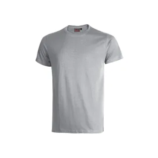 Upower Figi Pack de 5 Camiseta de Trabajo de Algodon Cardado - Talla 2XL - Suavidad y Confort Prolongado, Cuello Elastico Acanalado, Cinta Para-Sudor, Proteccion DPI1 - Color Gris Plateado