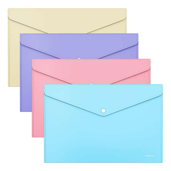 Erichkrause Sobres Glossy Pastel - Tamaño А4 - Opaco - Surtido de Colores - Color Surtido · Pack de 12 uds.