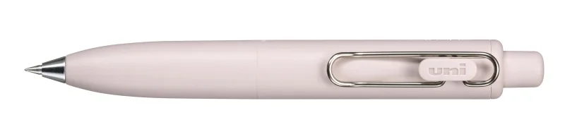 Uni-ball One P Boligrafo Retractil con Punta Fina 0.5mm - Agarre Suave y Comodo - Tinta Color Negro - Cuerpo de Color Rosa Peach · Pack de 5 uds.