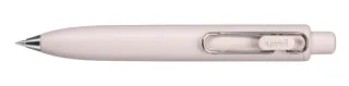 Uni-ball One P Boligrafo Retractil con Punta Fina 0.5mm - Agarre Suave y Comodo - Tinta Color Negro - Cuerpo de Color Rosa Peach · Pack de 5 uds.