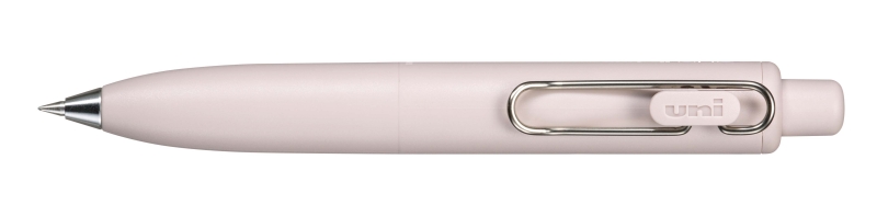 Uni-ball One P Boligrafo Retractil con Punta Fina 0.5mm - Agarre Suave y Comodo - Tinta Color Negro - Cuerpo de Color Rosa Peach · Pack de 5 uds.