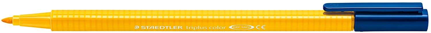 Staedtler Triplus Color 323 Rotulador de Punta Fina - Trazo 1mm Aprox - Tinta Base de Agua - Color Amarillo Intenso · Pack de 10 uds.