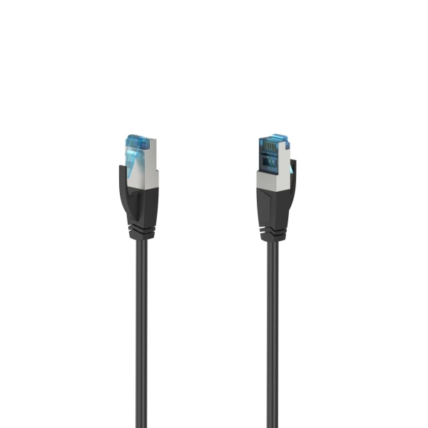 Hama Essential Cable de Red FTP RJ45 Cat-6a - Longitud 1.5m - Velocidad hasta 10Gbps - Blindaje Doble - Color Negro