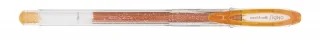 Uni-ball Signo Sparkling UM-120SP Boligrafo de Tinta Gel - Punta de Bola 1mm - Tinta Pigmentada Resistente al Agua y Luz - Efecto Purpurina - Color Naranja · Pack de 12 uds.