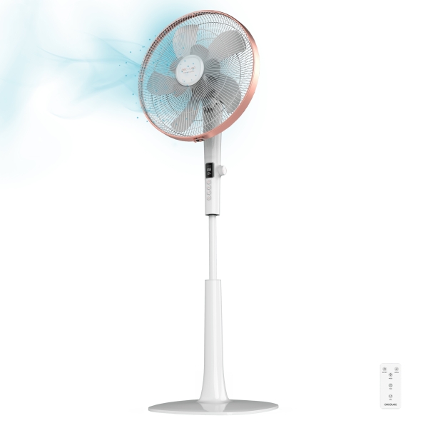 Cecotec EnergySilence 1030 SmartExtreme Ventilador de Pie con 10 Aspas - 28W - Diametro de 40cm - 24 Velocidades y 3 Modos - Temporizador - Oscilante - Silencioso - Color Blanco