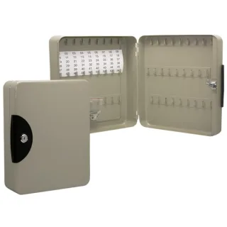 Armario Porta Llaves Metalico con Cierre - 54 Posiciones - Ideal para Oficinas y Almacenes - Organizacion y Acceso Facil - Color Gris