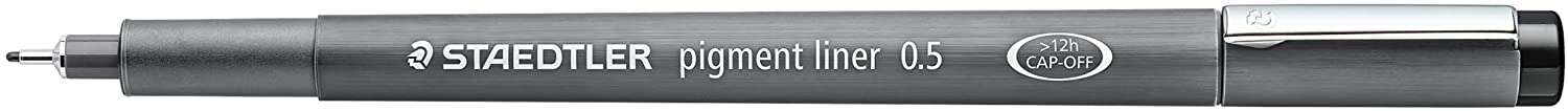 Staedtler Pigment Liner 308 Rotulador Calibrado - Trazo 0.5mm - Secado Rapido - Color Negro · Pack de 10 uds.