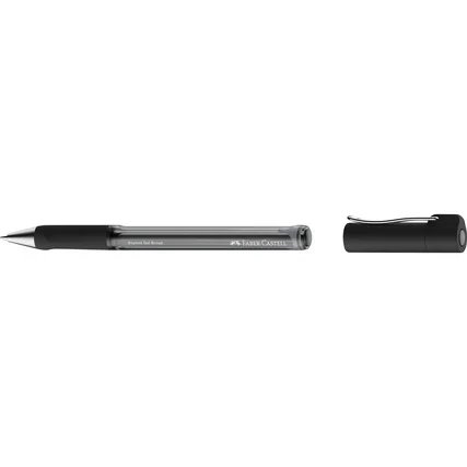 Faber-Castell Beyond Gel Broad Boligrafo con Capuchon - Punta 1mm - Trazo de 0.6mm - Grip de Agarre - Tinta Gel Negra · Pack de 12 uds.