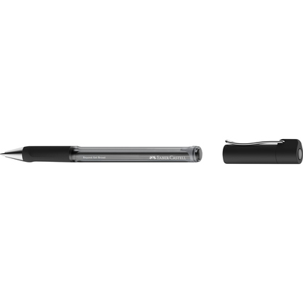 Faber-Castell Beyond Gel Broad Boligrafo con Capuchon - Punta 1mm - Trazo de 0.6mm - Grip de Agarre - Tinta Gel Negra · Pack de 12 uds.