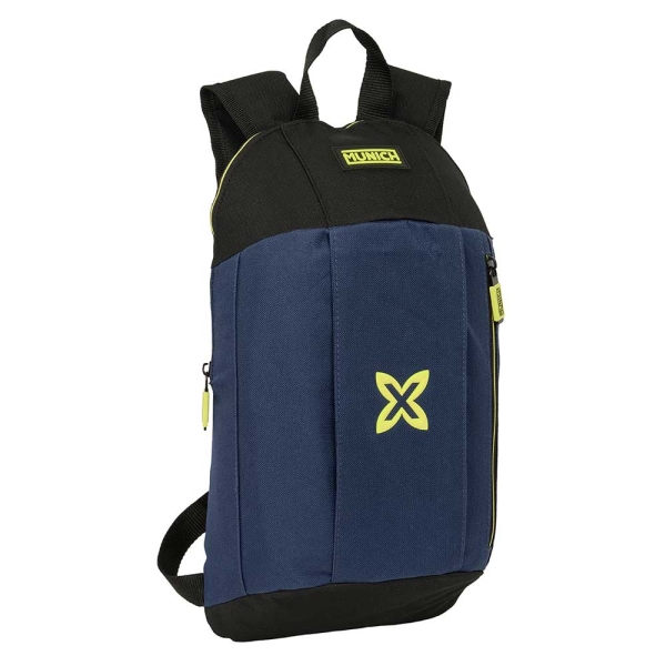 Safta Munich Track Mini Mochila - Hombreras Acolchadas - Bolsillo Frontal - Asa Superior - Ajuste en Hombreras - 8.5L - 220x100x390mm - Color Azul Marino
