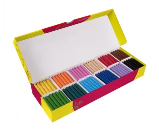Jovi Jumbo Caja de 300 Ceras - Deslizan Bien - Faciles de Afilar - Desarrollan Motricidad Fina - No Manchan, no Huelen, no se Rompen - Colores Surtidos