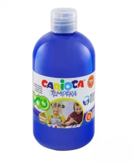 Carioca Botella de Tempera 500ml - Colores Superlavables - Faciles de Mezclar - Aplicable en Materiales Porosos - Alta Opacidad - Color Azul