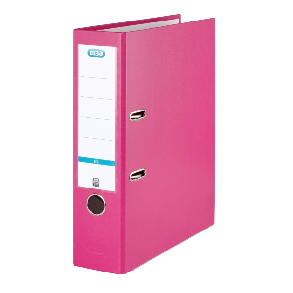 Elba Rado Top Archivador Ancho de Palanca - Formato A4 - Cantoneras Metalicas - Tarjetero con Etiqueta en el Lomo - Cubierta de Polipropileno - Ollao de Aluminio - Color Rosa