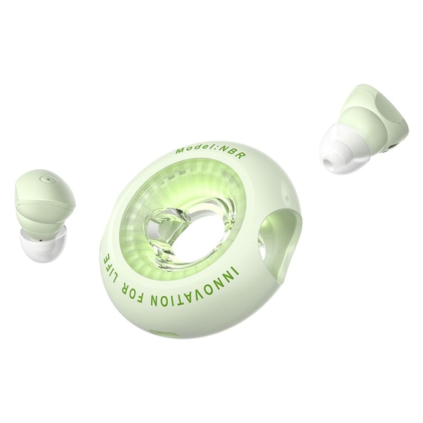 Vention Tiny T17 Auriculares Bluetooth 5.3 con Estuche de Carga - True Wireless - 6h Autonomia - LED - Color Verde