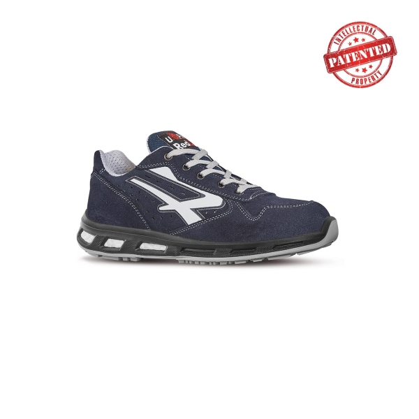 Upower Emotion S ESD Calzado de Seguridad Bajos - Talla 35 - Gamuza Perforada, Puntera de Aluminio, Antideslizante, Proteccion S1PS FO SR - Color Azul Marino