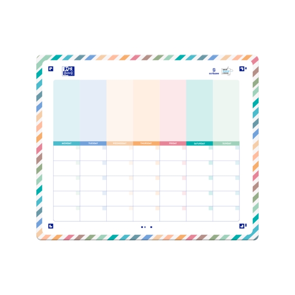 Oxford Planner Magnetico para Nevera - Organiza tu Semana con Facilidad - Incluye Iman para Fijar en la Nevera - Ideal para Planificar Tareas y Eventos · Pack de 4 uds.