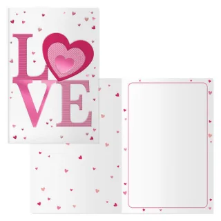 Dohe Sunday Pack de 6 Tarjetas de Felicitacion San Valentin - 11.5x17cm - Impresion a Todo Color - Estampaciones con Pelicula de Color - Estampacion en Seco - Papel Offset Blanco de 300gr -