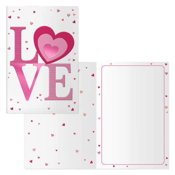Dohe Sunday Pack de 6 Tarjetas de Felicitacion San Valentin - 11.5x17cm - Impresion a Todo Color - Estampaciones con Pelicula de Color - Estampacion en Seco - Papel Offset Blanco de 300gr -