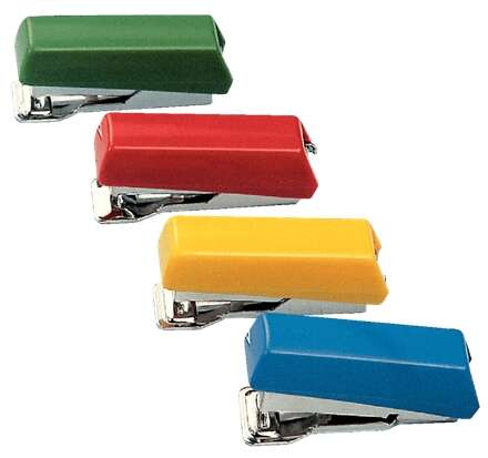 Petrus 202 Grapadora Bambina + 1 Caja de Grapas 202 - Hasta 5 Hojas - Longitud 5cm - Colores Surtidos · Pack de 20 uds.