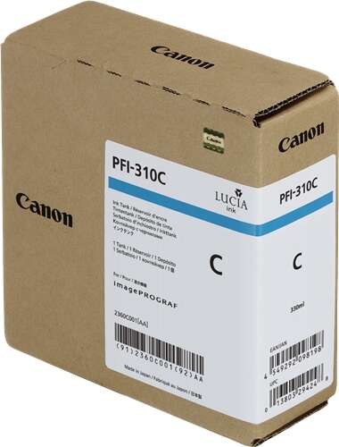 Canon PFI310 Cyan Cartucho de Tinta Original - 2360C001/PFI-310C