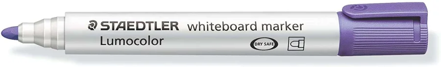 Staedtler Lumocolor 351 Rotulador para Pizarra Blanca - Punta Redonda - Trazo 2mm - Capuchon con Clip - Color Violeta · Pack de 10 uds.