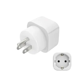 Hama Adaptador de Viaje Toma Tipo B - Potencia hasta 3750W - Hembra Tipo Schuko - Voltaje 230-250V - Color Blanco