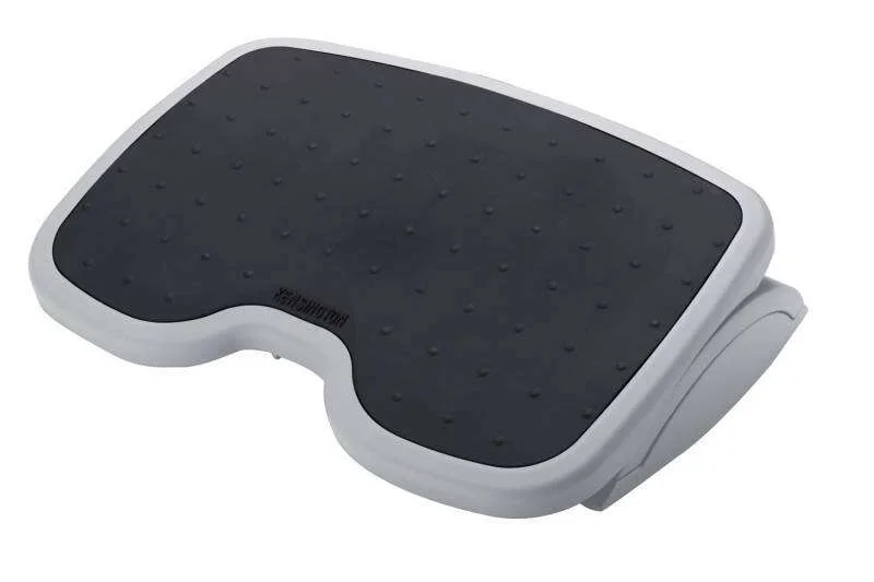Kensington Solemate Reposapies Ajustable - Plataforma Texturada de 45x35cm - Inclinable hasta 20 Grados para Mayor Confort - Color Gris/Negro