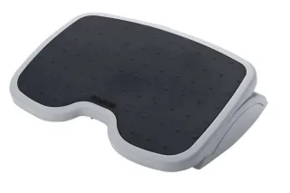 Kensington Solemate Reposapies Ajustable - Plataforma Texturada de 45x35cm - Inclinable hasta 20 Grados para Mayor Confort - Color Gris/Negro