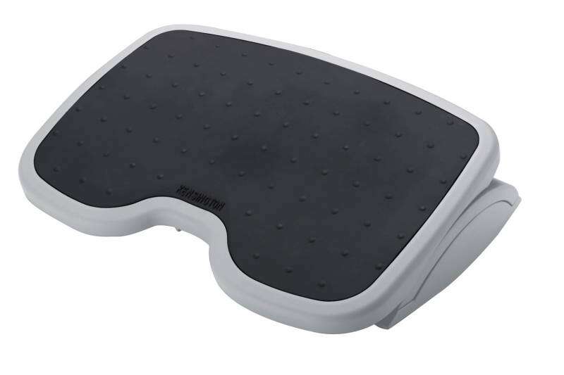 Kensington Solemate Reposapies Ajustable - Plataforma Texturada de 45x35cm - Inclinable hasta 20 Grados para Mayor Confort - Color Gris/Negro