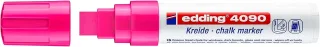 Edding 4090 Rotulador de Tiza Liquida - Punta Biselada - Trazo entre 4 y 15mm - Olor Neutro - Color Rosa Neon · Pack de 5 uds.
