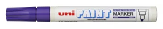 Uni-ball PX-20 Marcador de Pintura - Punta Acrilica de Bala 2.2-2.8mm - Permanente en Todas las Superficies - Resistente a Luz y Agua - Cuerpo de Aluminio - Color Violeta · Pack de 12 uds.